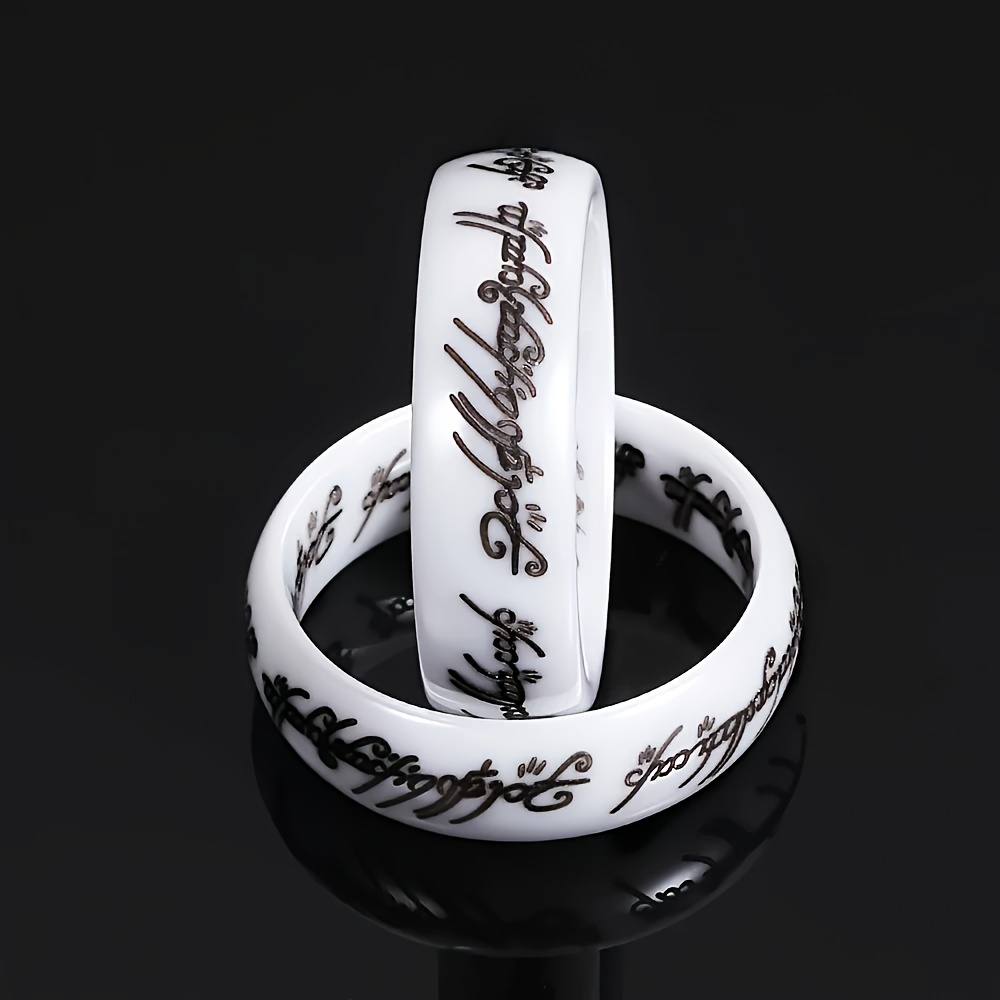 Hip Hop Ceramic Ring - Stylish and Versatile Accessory